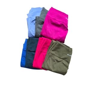 Alphalete Women's Leggings Set - Pink, Blue, Green, Gray